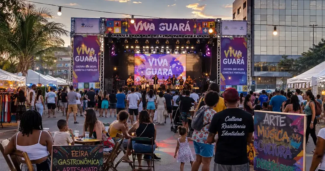 Viva Guará encerra temporada com música, gastronomia e lazer gratuito neste fim de semana